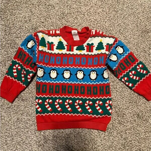 H & M Red Christmas Sweater Ugly Christmas Sweater Size 3T